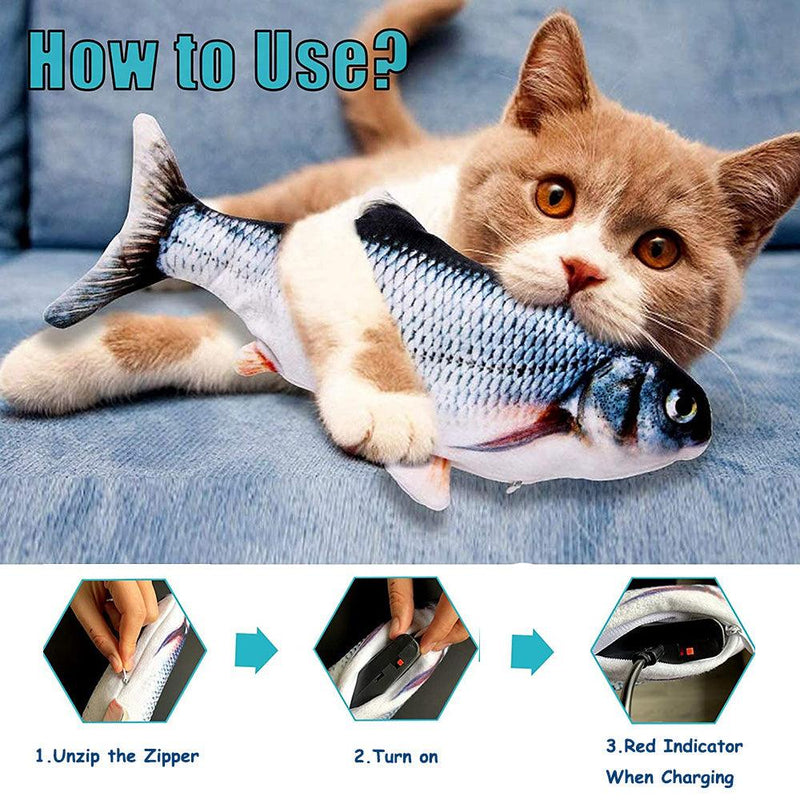 Electric Fish Funny Interactive Cat Toys - fortunate pet