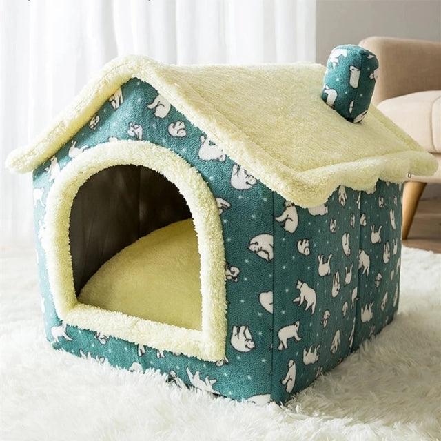 Foldable Warm Dog House Kennel Bed - fortunate pet