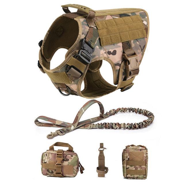 Military Training Vest Tactical Dog Harness Set - fortunate pet